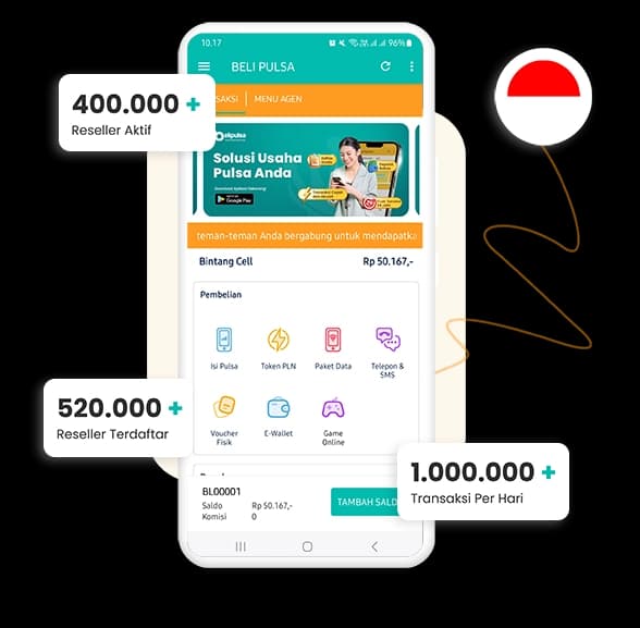 Mockup Aplikasi Agen Pulsa Keypay